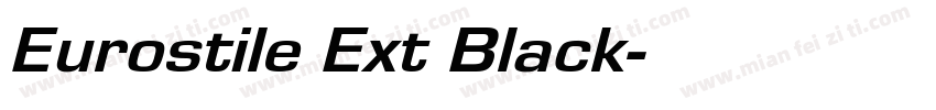 Eurostile Ext Black字体转换